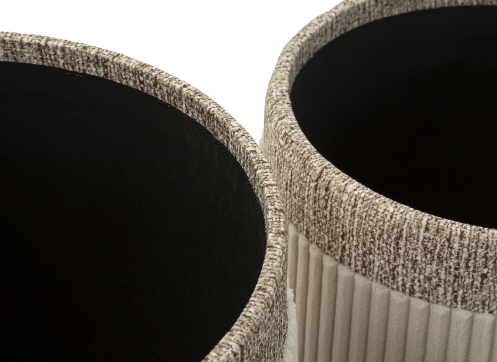 PUFF WITH STORAGE CURTAIN CREAM SET 3 PCS CM Ø 40,5x49,5-35x42-31x38 - slika 7
