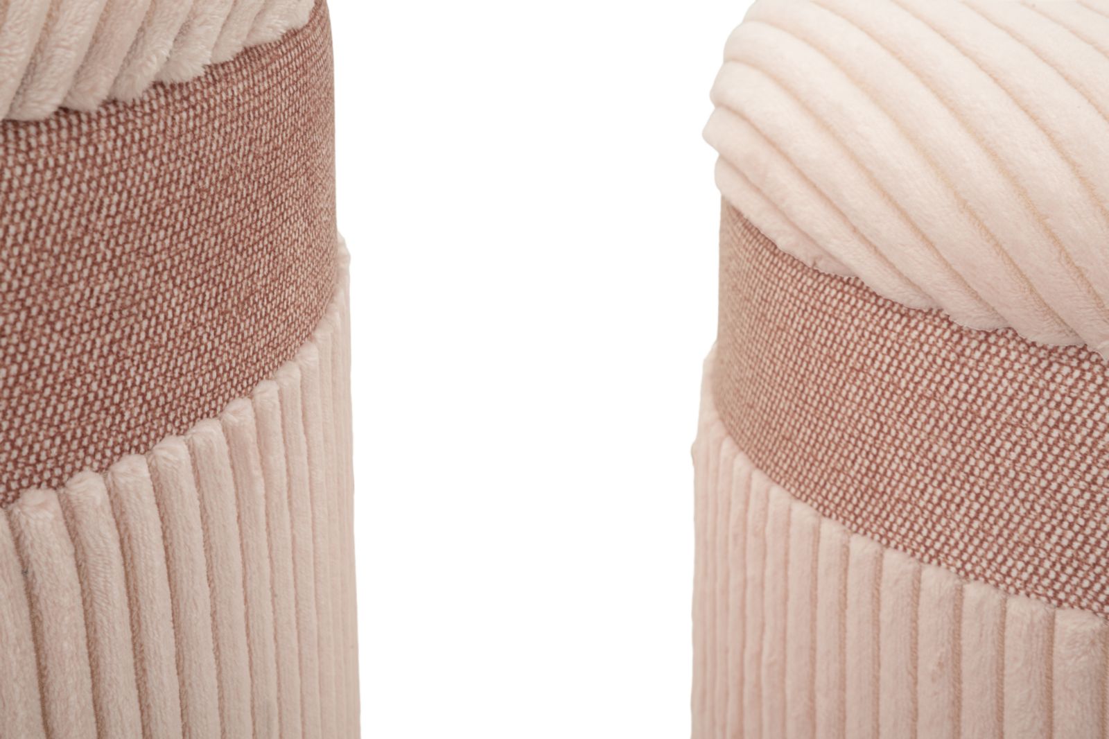 PUFF C/CURTAIN BOX PINK SET 3 PCS CM Ø 40,5X49,5-35X42-31X38 - slika 3