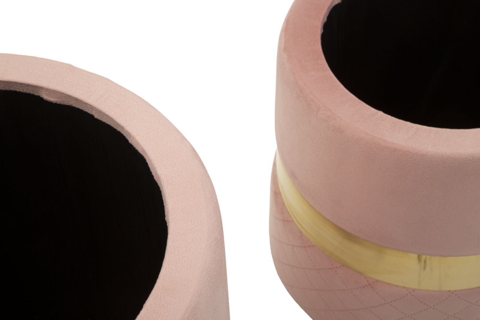 PUFF WITH STORAGE SHEFFILD PINK SET 2 PCS CM Ø 37X42-28X35 - slika 7