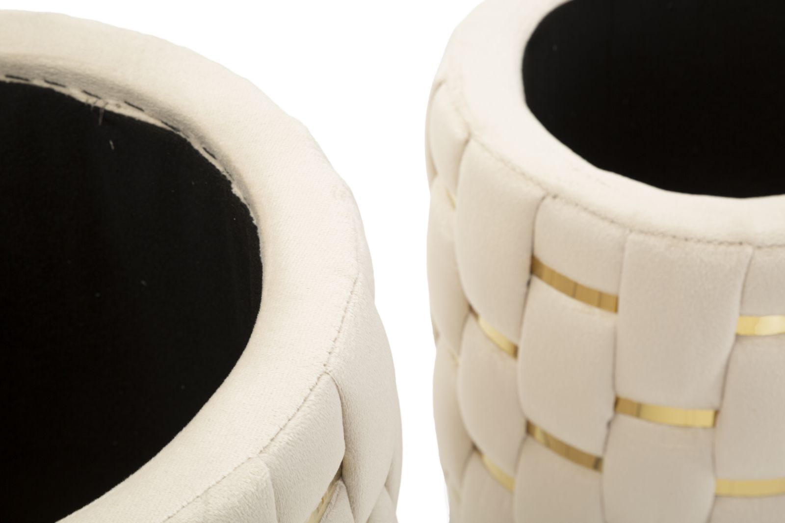 PUFF WITH STORAGE SHANTY CREAM SET 2 PCS CM Ø 37X42-28X35 - slika 8