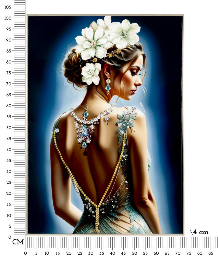 LACQUERED CANVAS ISABEL WITH FRAME -H- CM 72X4X102 - slika 7