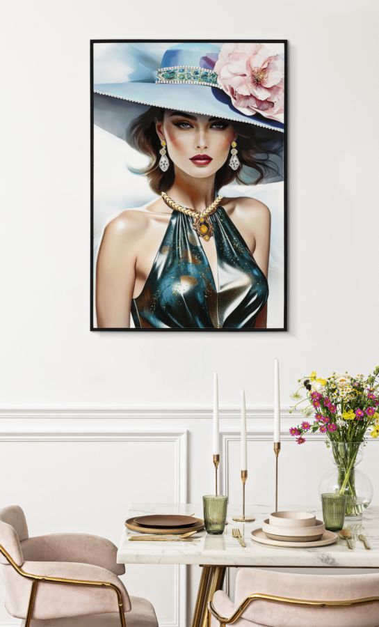 PAINTING ON CANVAS LACQUERED PAM WITH FRAME -A- CM 62X4X92 - slika 6
