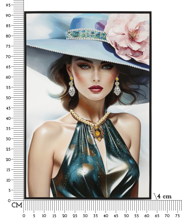 PAINTING ON CANVAS LACQUERED PAM WITH FRAME -A- CM 62X4X92 - slika 7