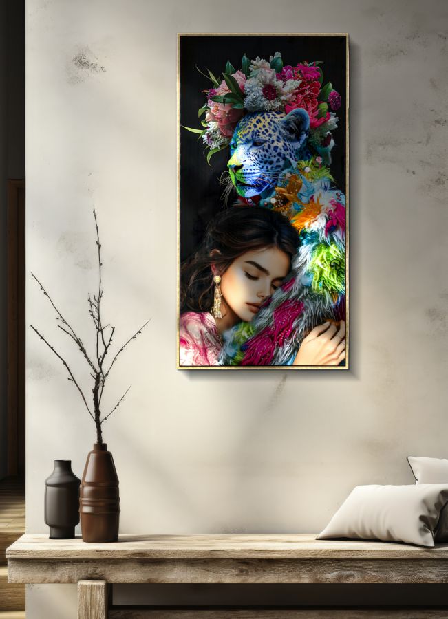 MOIRA LACQUERED CANVAS WITH FRAME -B- CM 52X4X102 - slika 6