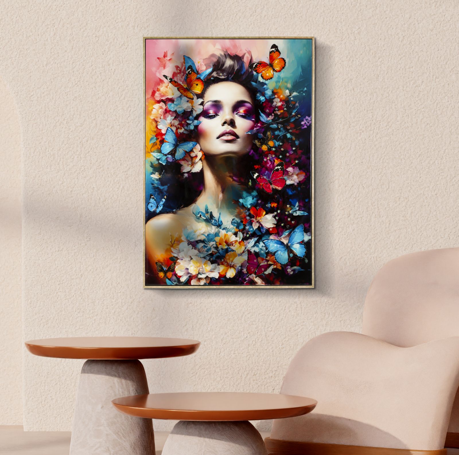 PAINTED ON CANVAS LACQUERED MARTY WITH FRAME -H- CM 62X4X92 - slika 6