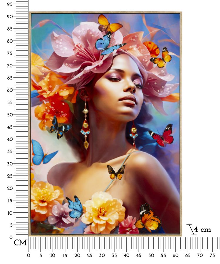 PAINTED ON CANVAS LACQUERED MARTY WITH FRAME -B- CM 62X4X92 - slika 7