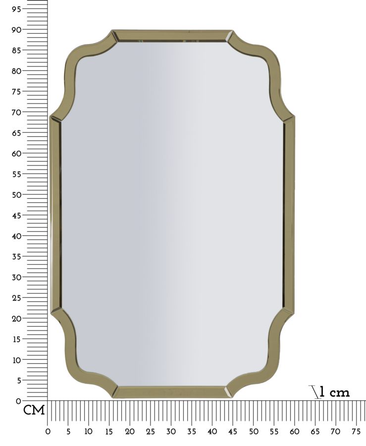 WALL MIRROR ISTANBUL GOLD CM 60X1X90 ( INSIDE MIRROR SIZE CM 54X84,5) - slika 7