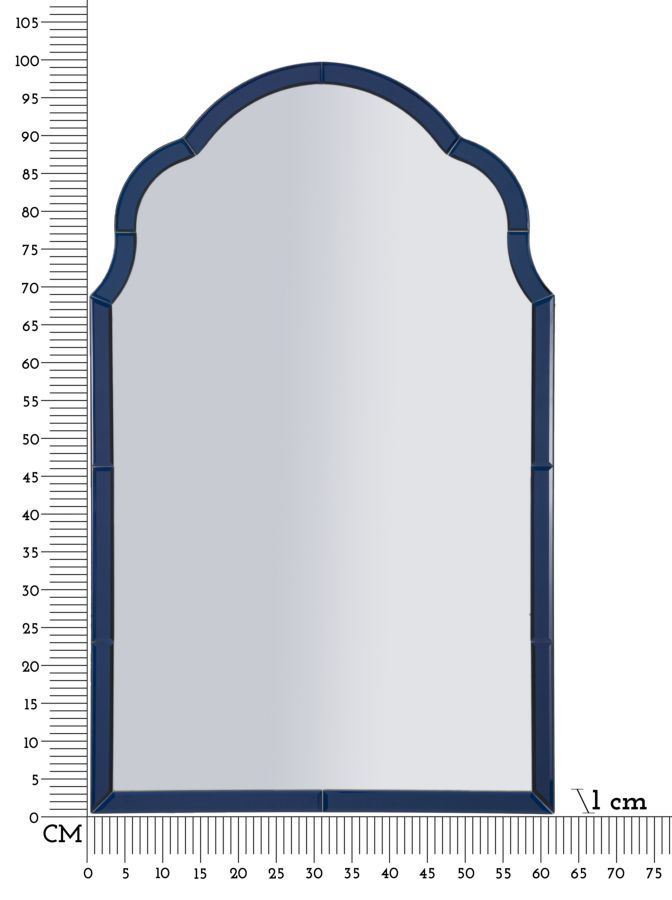 TANGIER BLUE WALL MIRROR CM 62x1x100 ( INSIDE MIRROR SIZE CM 55x94) - slika 8