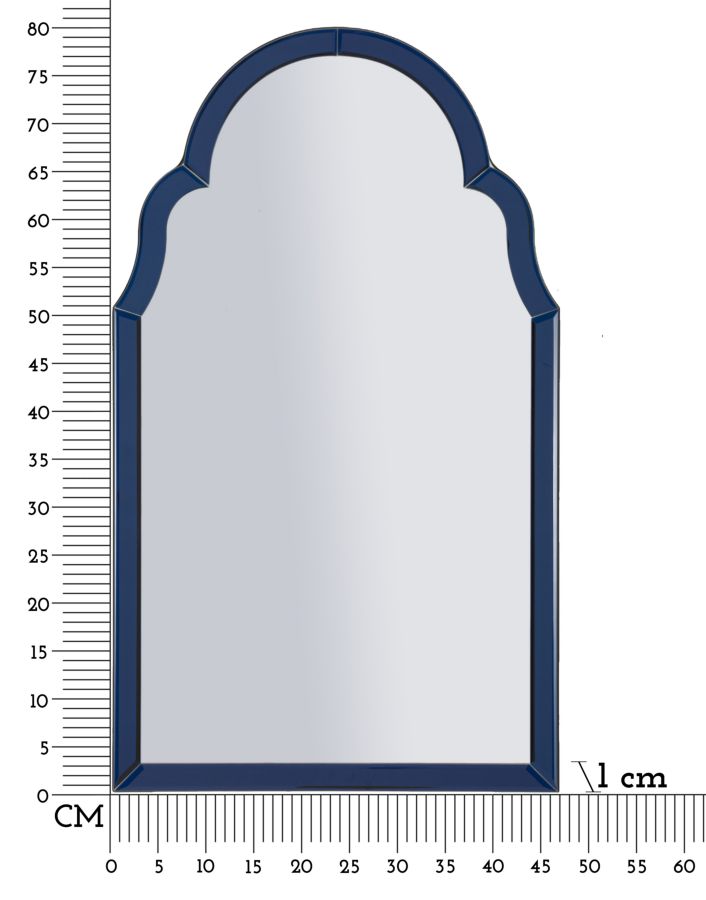 TANGIER BLUE WALL MIRROR CM 47X1X80 ( INSIDE MIRROR SIZE CM 41X74) - slika 8