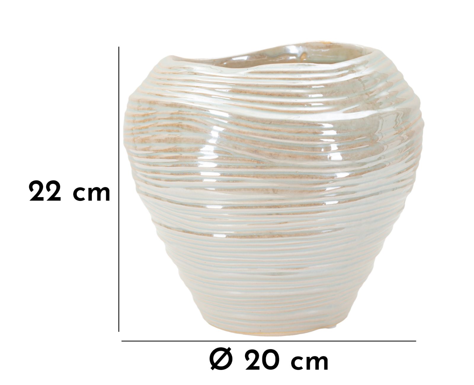 CM ROUND VASE Ø 22 X 20 - slika 7