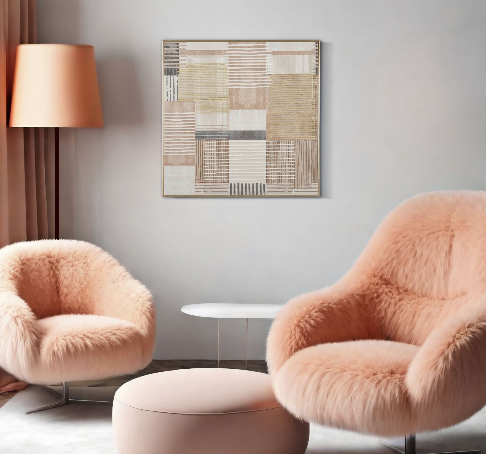 PRINT ON CANVAS LINES WITH FRAME -B- CM 60X3X60 - slika 5