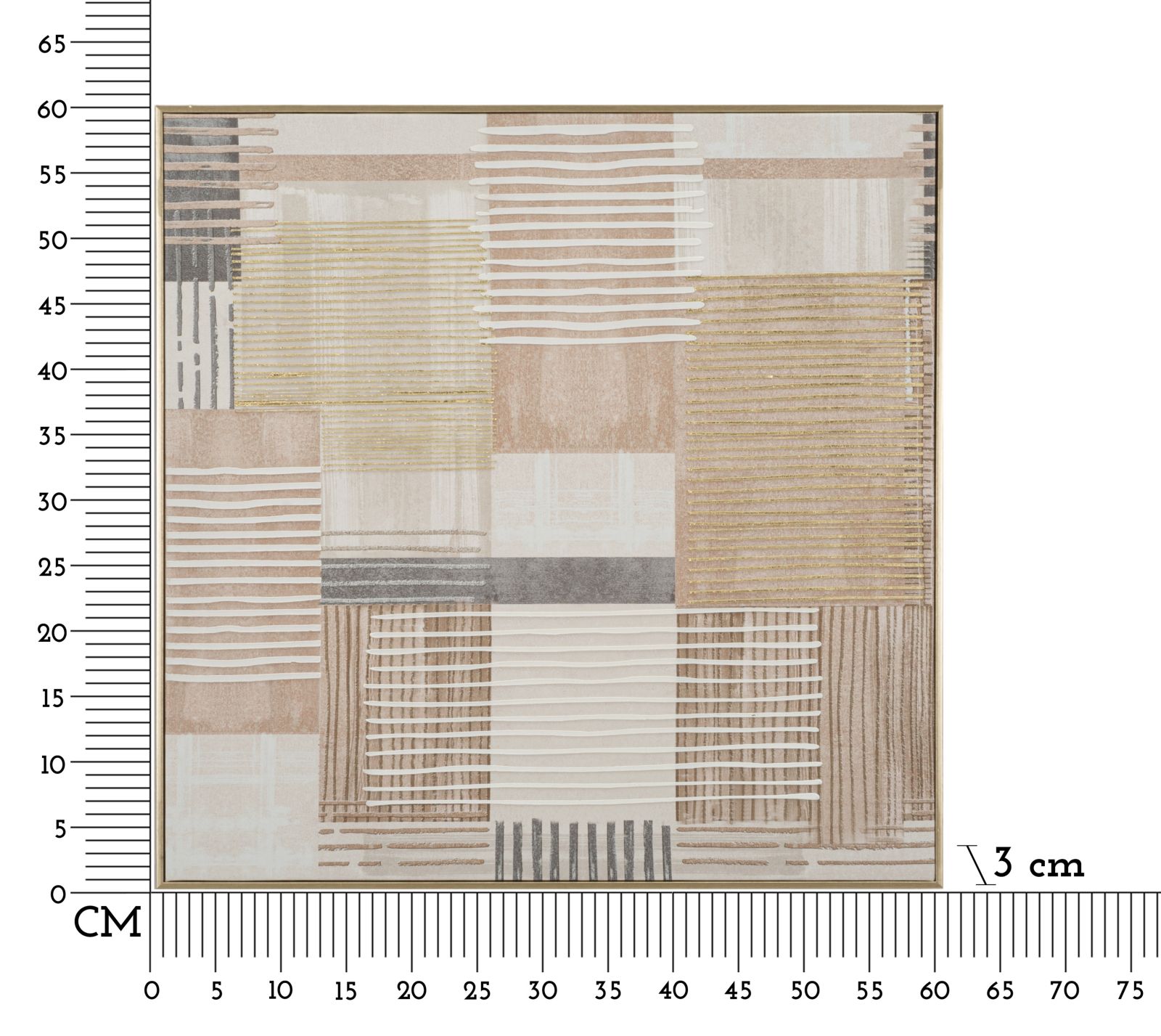 PRINT ON CANVAS LINES WITH FRAME -B- CM 60X3X60 - slika 6