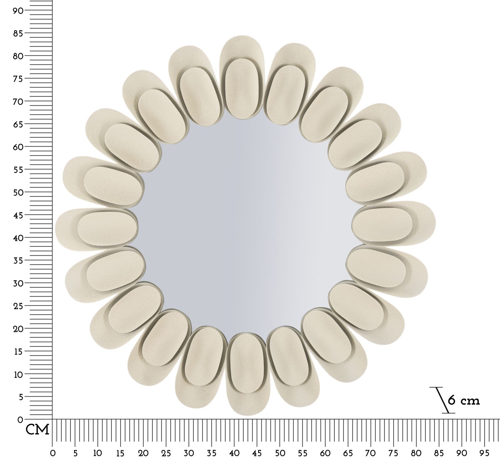 WALL MIRROR DUNE DOUBLE CM Ø85X6 ( INSIDE MIRROR SIZE CM Ø50) - slika 7