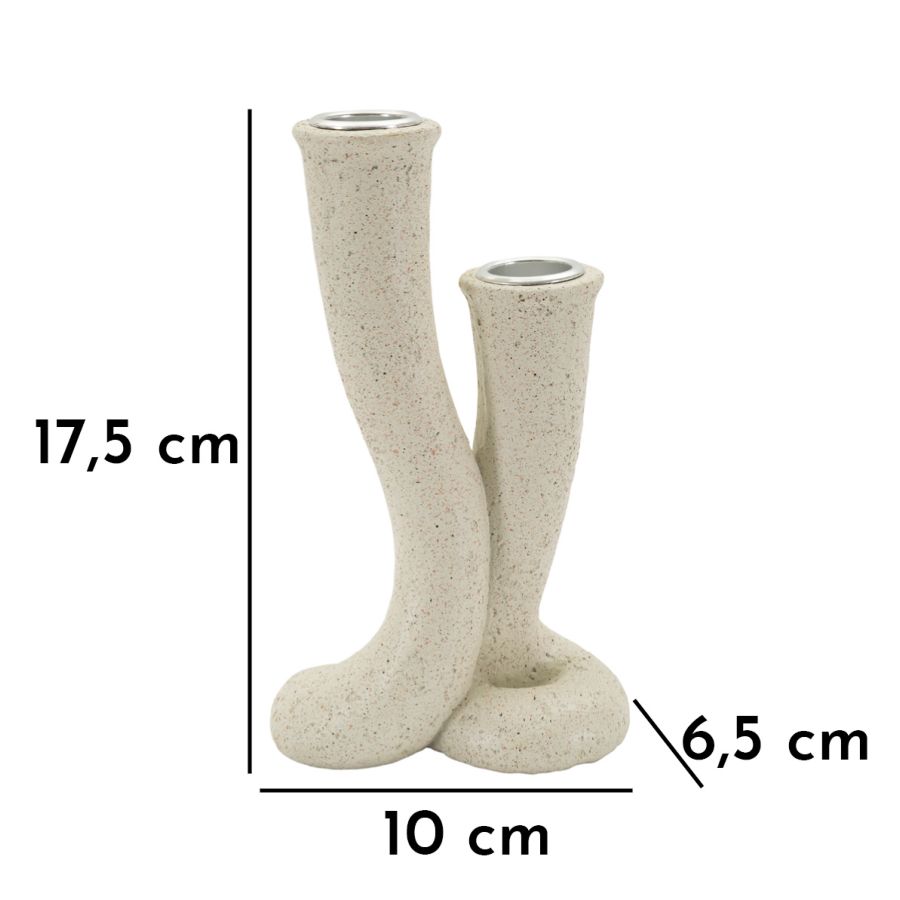 CANDLE HOLDER STONS CM 10X6,5X17,5 - slika 7