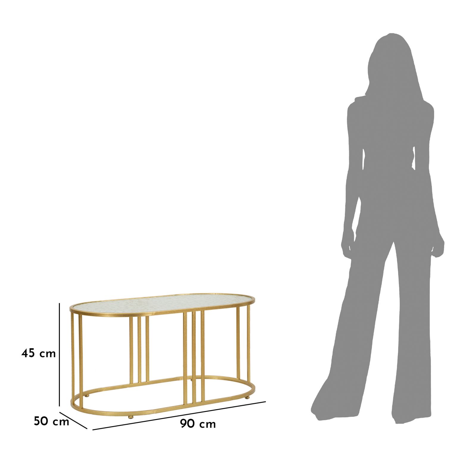COFFEE TABLE ANTALIA CM 90X50X45 - slika 9