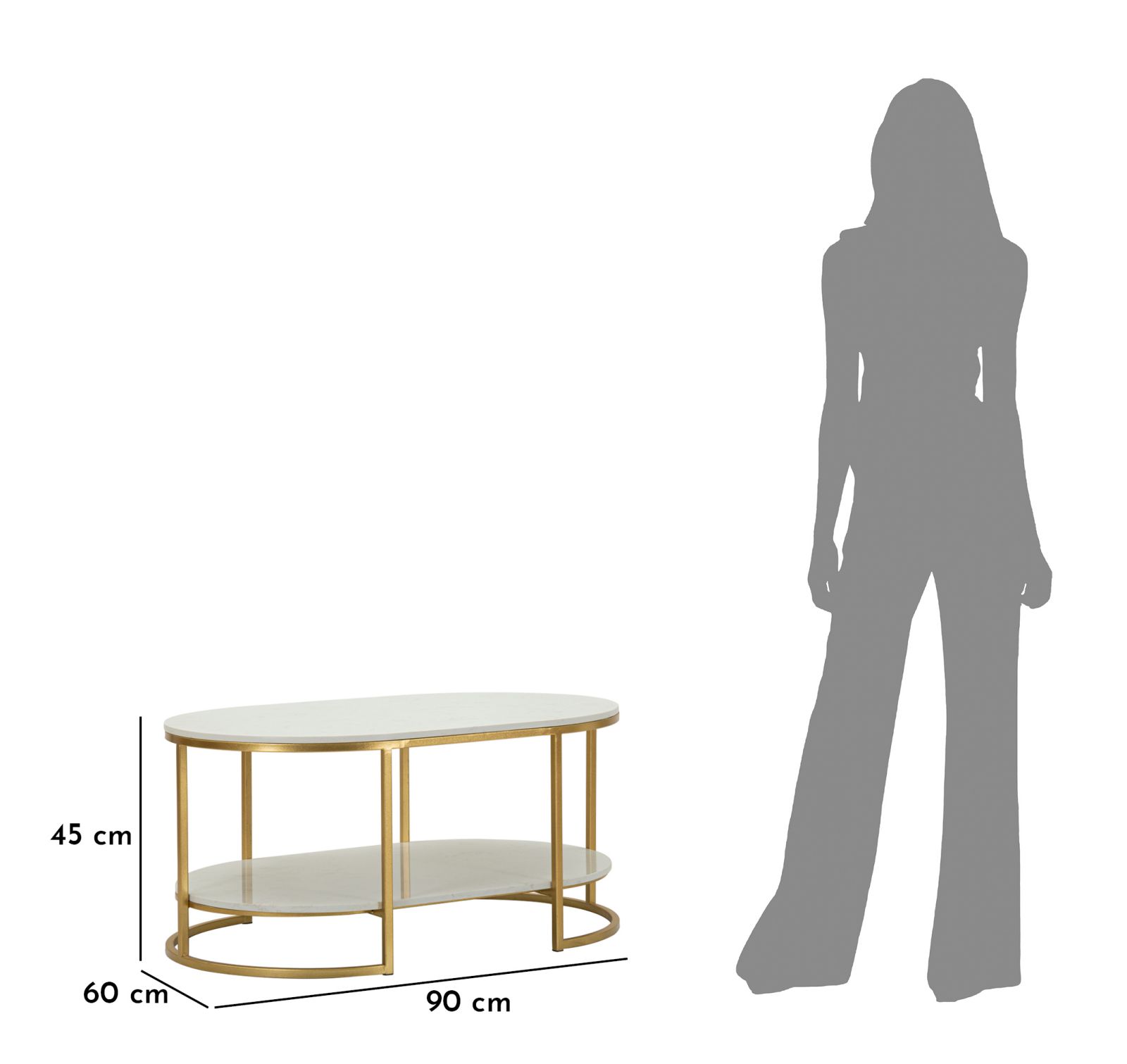 COFFEE TABLE IZMIR CM 90X60X45 - slika 8