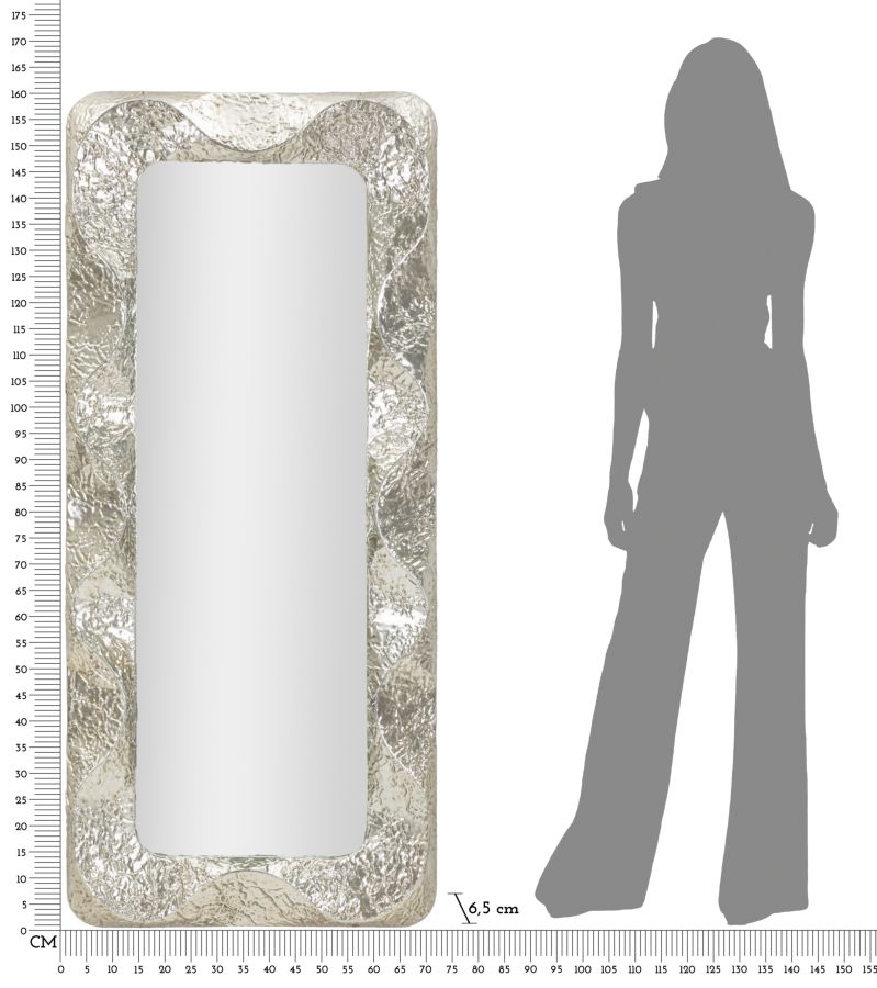 ARGELUX RECTANGULAR MIRROR CM 70X6,5X160,5 ( INSIDE MIRROR SIZE CM 44X134) - slika 7