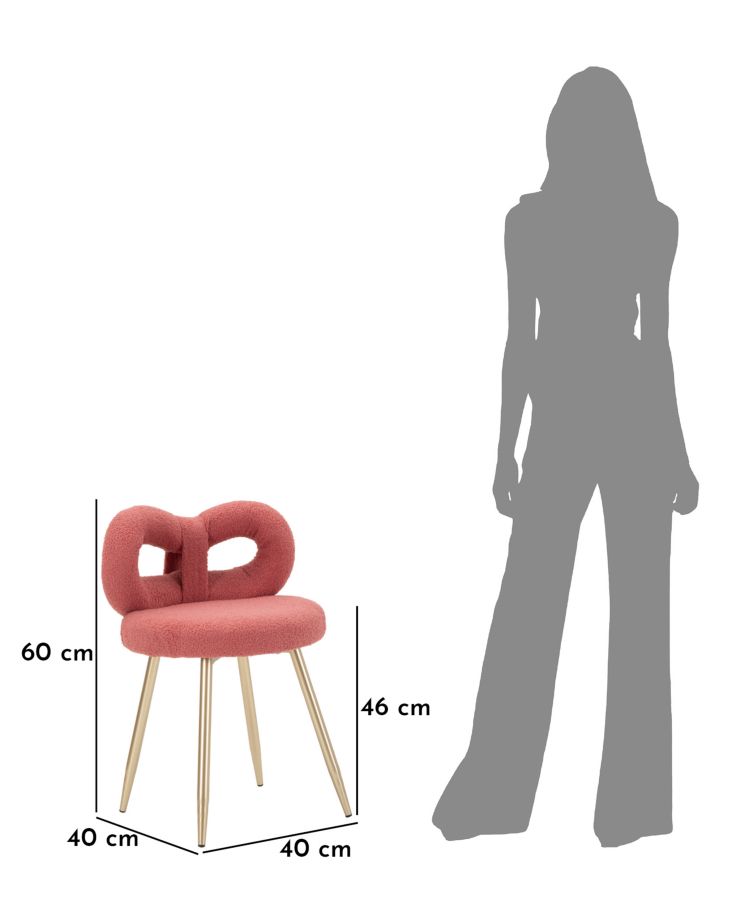 ILARY MINI CHAIR PINK CM Ø 40X67
(SITTING HEIGHT CM 46) - slika 10