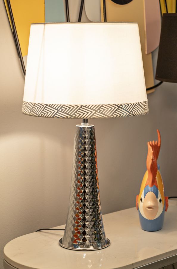 TOWER TABLE LAMP SILVER CM 30 X 54 - slika 6