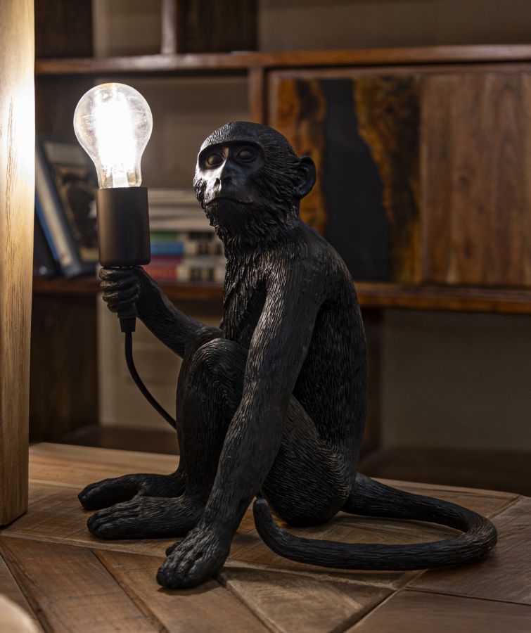TABLE LAMP MONKEY SITTING BLACK CM 33X33X32 - slika 7
