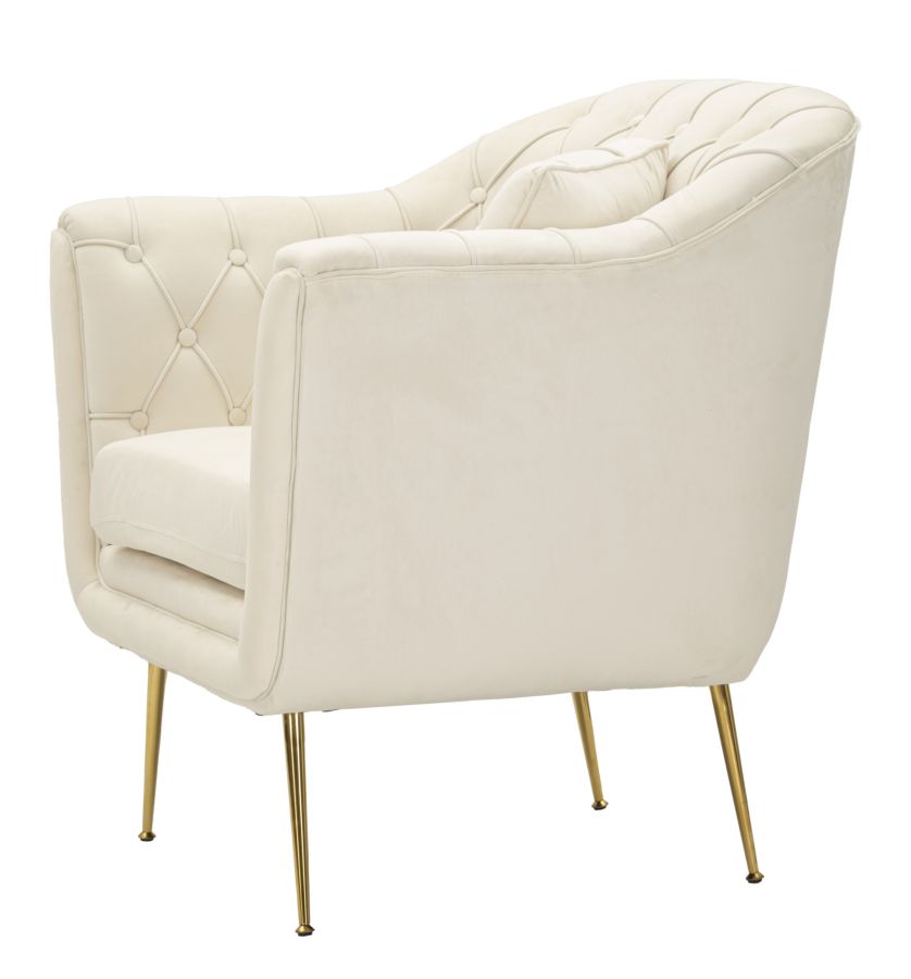 BUDAPEST ARMCHAIR CREAM WITH CUSHION CM 88X83X91 - slika 3