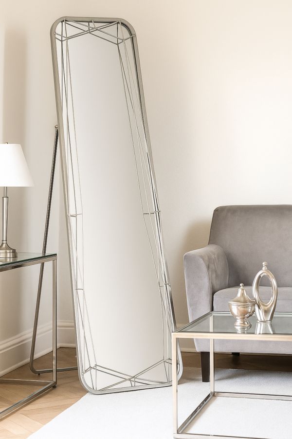 FLOOR MIRROR SILVER CM 46X2-54X153 (MIRROR SIZE CM 43X150) - slika 7