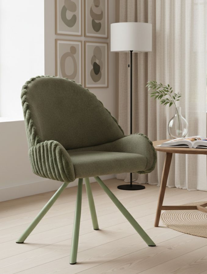 SEDIA STOCCOLMA -A- VERDE SET 2 PZ CM 58X53X85 - slika 9