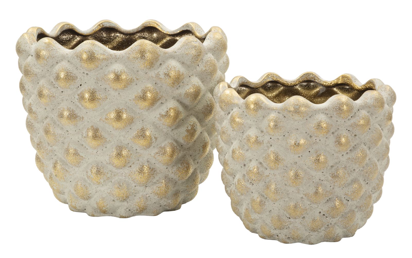 PEPITAS CACHEPOT SET 2 PCS CM Ø 23X18-18,5X15,5 (HOLE CM Ø 19-14) - slika 3