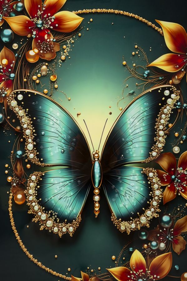 PRINTING ON CANVAS BUTTERFLY LAQUARED WITH FRAME-A- CM 70X4X100 - slika 3