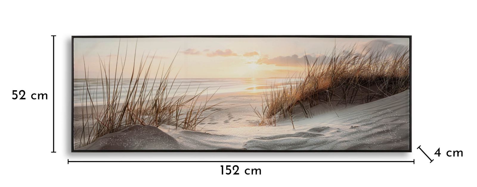 PRINTING ON CANVAS BEACH LAQUARED WITH FRAME -A- CM 152X4X52 - slika 6