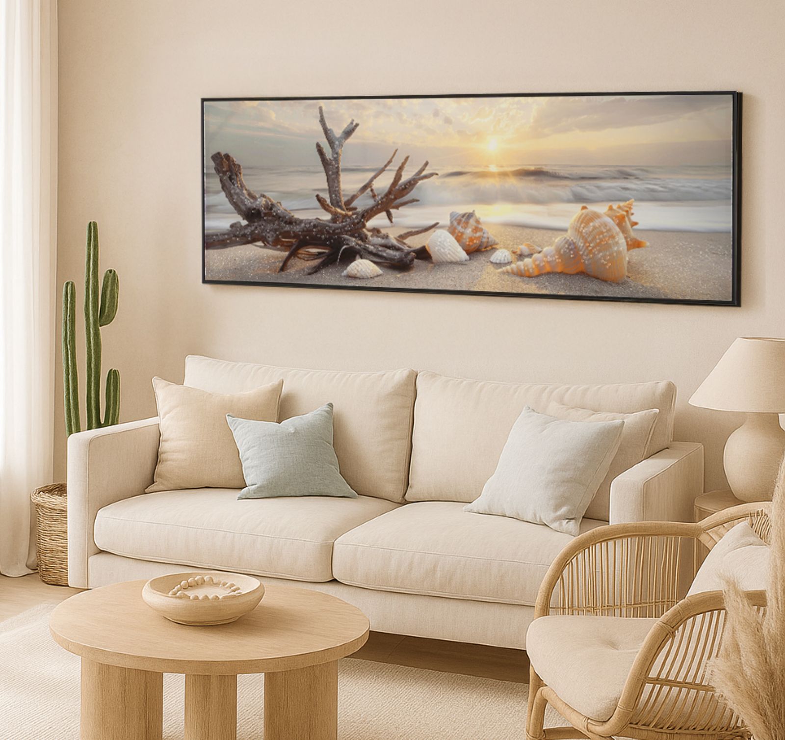 PRINTING ON CANVAS BEACH LAQUARED WITH FRAME -B- CM 152X4X52 - slika 6
