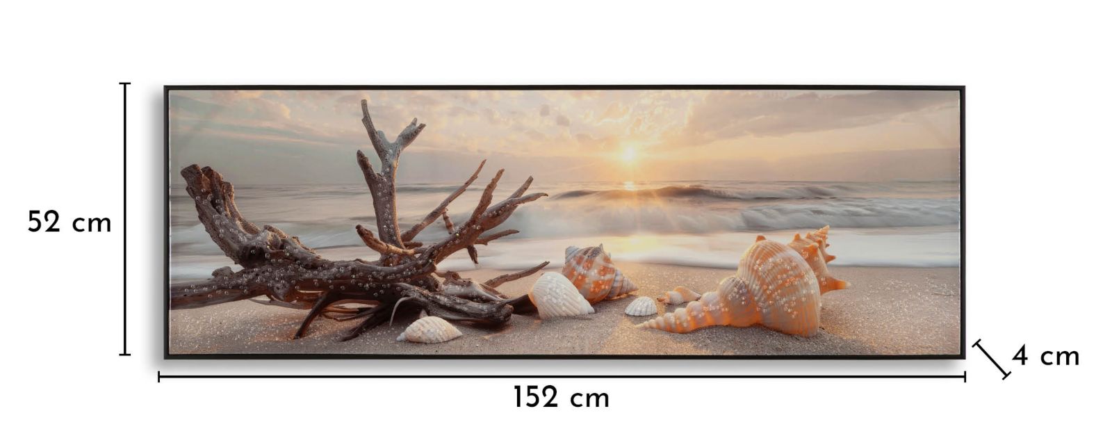 PRINTING ON CANVAS BEACH LAQUARED WITH FRAME -B- CM 152X4X52 - slika 7