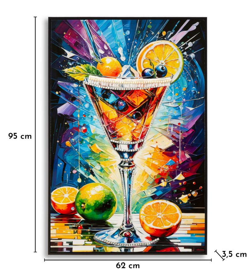 PRINTING ON CANVAS COCKTAIL LAQUARED WITH FRAME -A- CM 62X3,5
X92 - slika 7