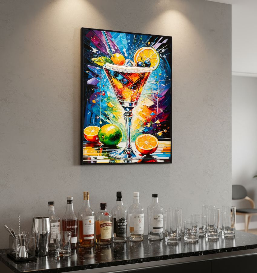 PRINTING ON CANVAS COCKTAIL LAQUARED WITH FRAME -A- CM 62X3,5
X92 - slika 6