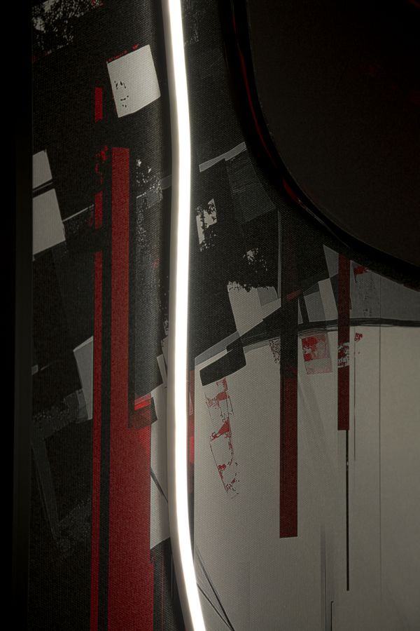 PRINTING ON CANVAS WITH LED PSYCO -A- CM 60X3,5X90 (3D ACRILIC APPLICATION) - slika 5