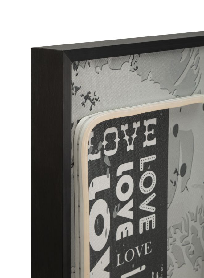 PRINTING ON CANVAS WITH LED LOVE CM 60X3,5X90 (3D ACRILIC APPLICATION) - slika 2
