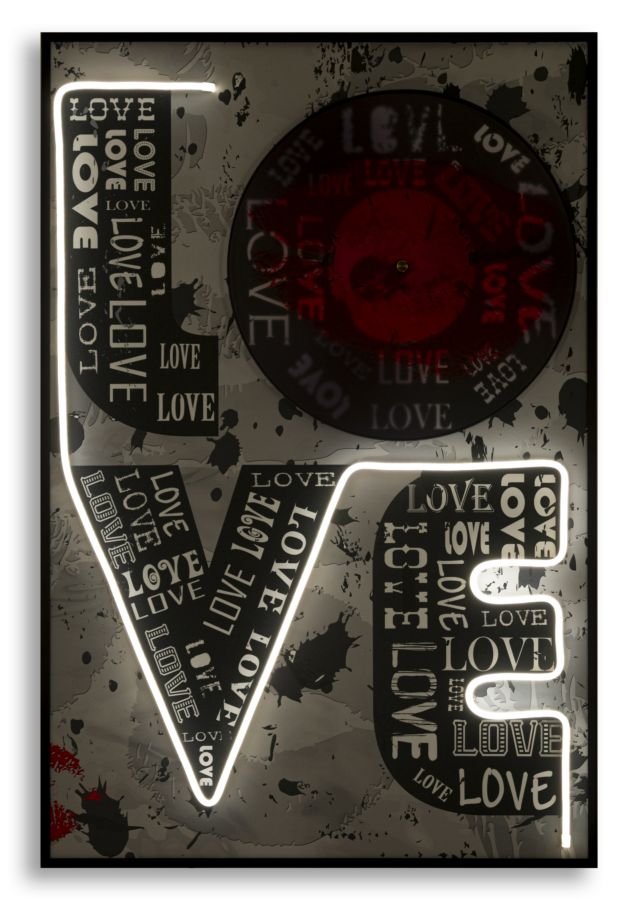 PRINTING ON CANVAS WITH LED LOVE CM 60X3,5X90 (3D ACRILIC APPLICATION) - slika 6