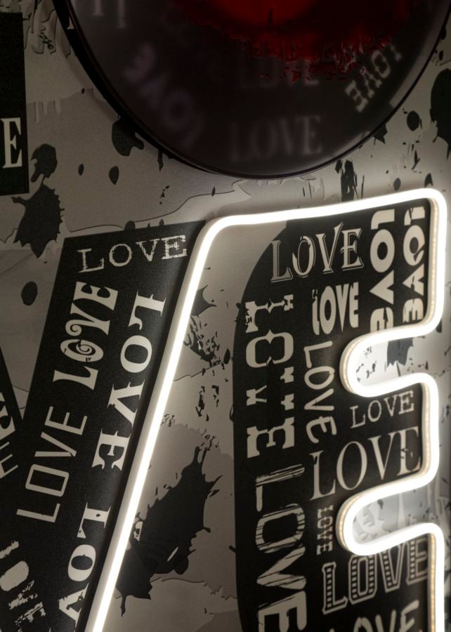 PRINTING ON CANVAS WITH LED LOVE CM 60X3,5X90 (3D ACRILIC APPLICATION) - slika 7