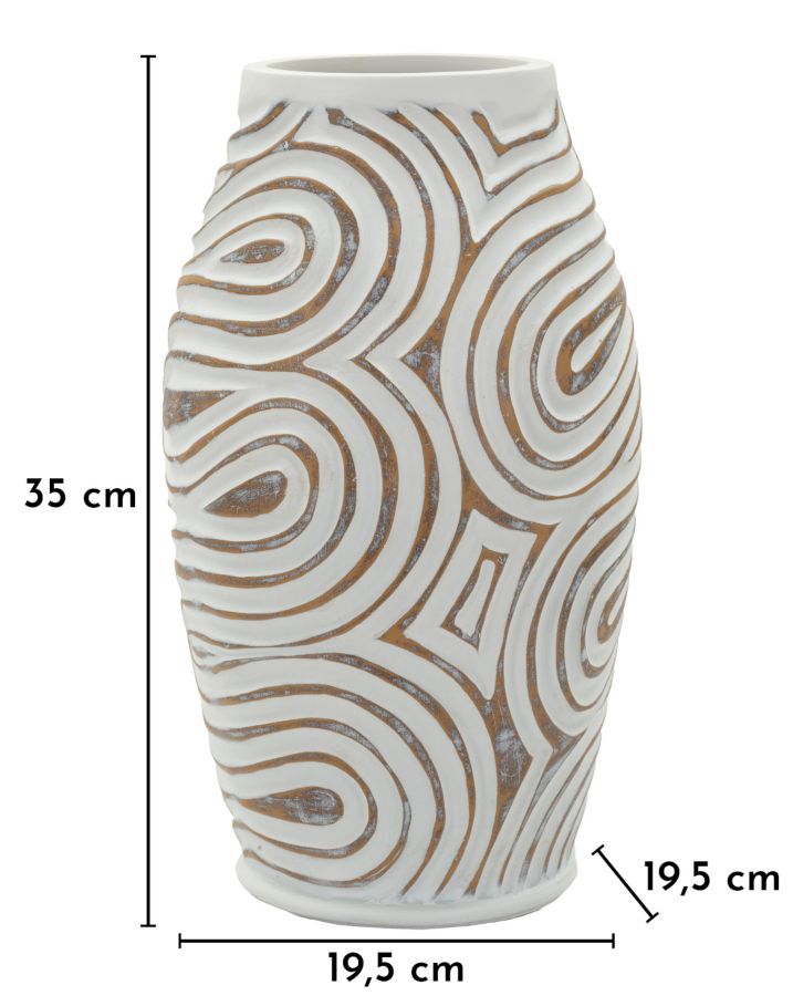 OBLIX RESIN VASE CM Ø 19,5X35 (HOLE CM Ø 10,5) - slika 6