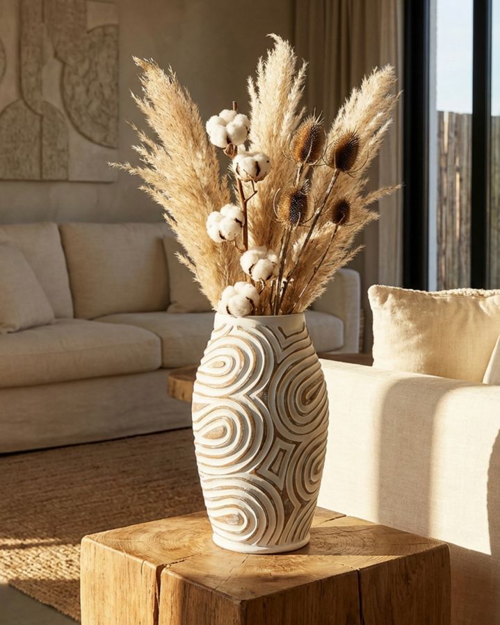 OBLIX RESIN VASE CM Ø 19,5X35 (HOLE CM Ø 10,5) - slika 5