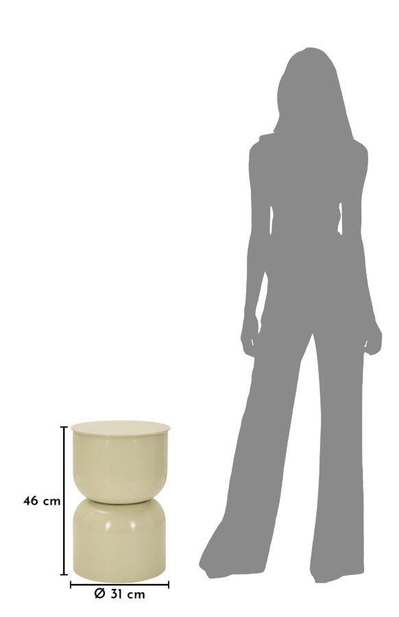 OYI END TABLE CREAM CM Ø 31X46 - slika 6