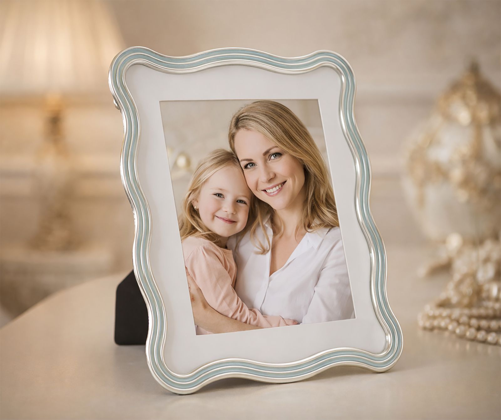 PHOTO FRAME ELIZABETH LIGHT BLUE CM 22,7X1,3X27,6 (INSIDE SIZE CM 20X25) - slika 5