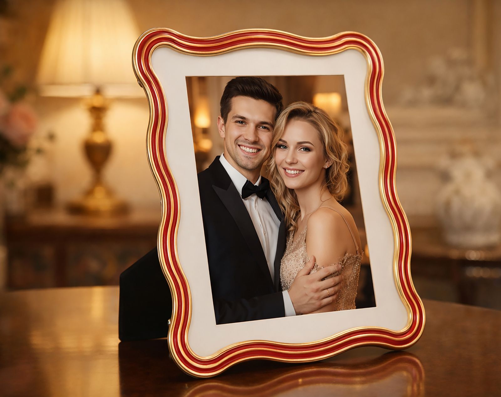 PHOTO FRAME ELIZABETH RED CM 22,7X1,3X27,6 (INSIDE SIZE CM 20X25) - slika 5
