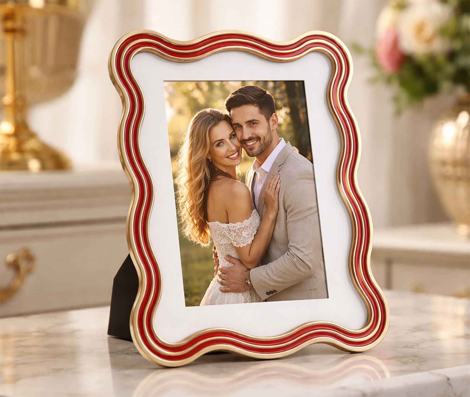 PHOTO FRAME ELIZABETH RED CM 17,5X1,3X22,5 (INSIDE SIZE CM 15X20) - slika 5