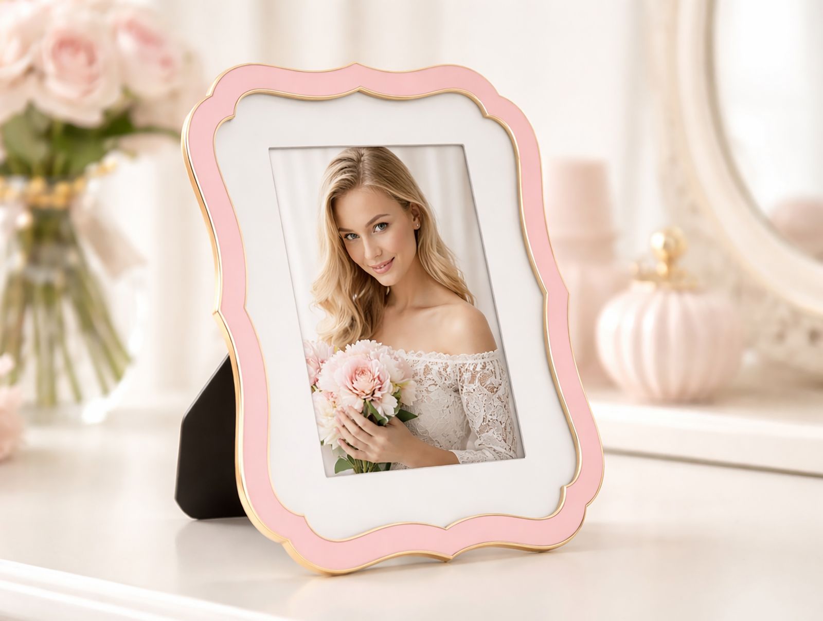 PHOTO FRAME MARGOT PINK CM 17X1,4X21,9 (INSIDE SIZE CM 15X20) - slika 5