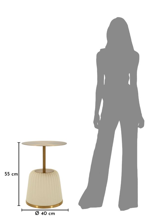 EGLE END TABLE WHITE CM Ø 40X55 - slika 6