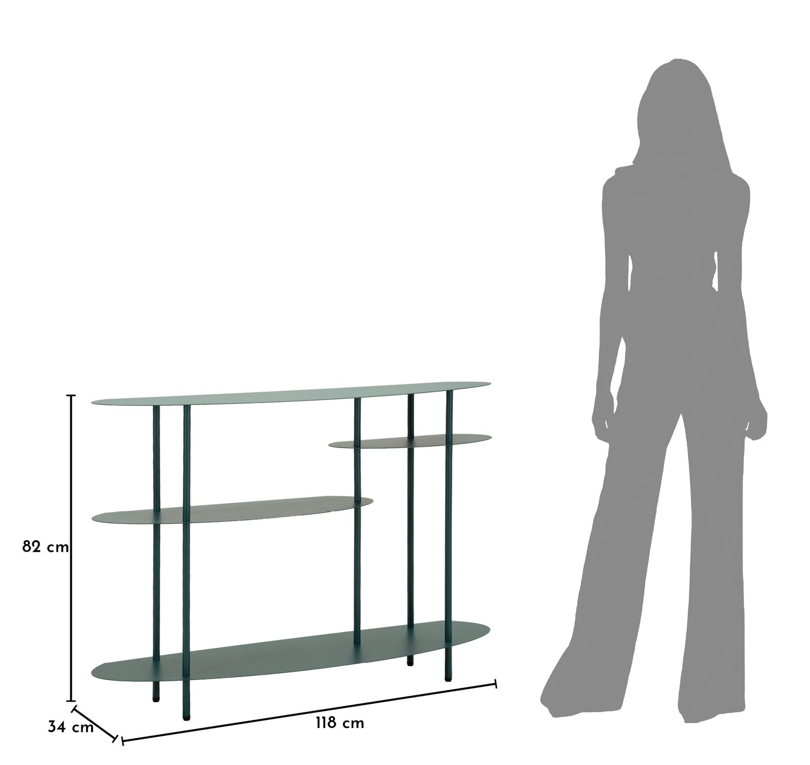 SATURN CONSOLE PLUS DOVE TEAL CM 118X34X82 - slika 9