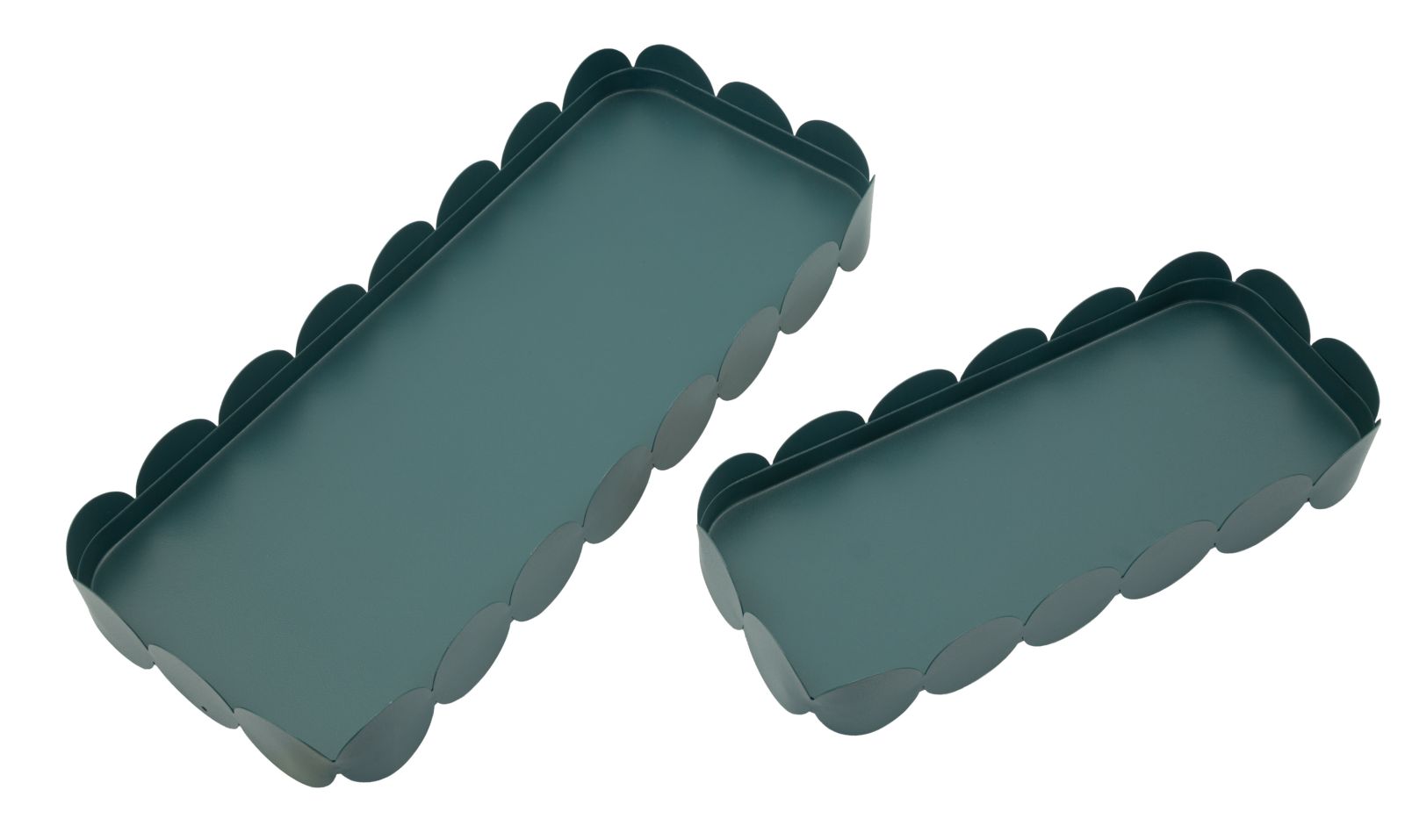 SATURN TRAY RECT. TEAL SET 2 PCS CM 40X16,5X4,5-29X12X4,5 - slika 3