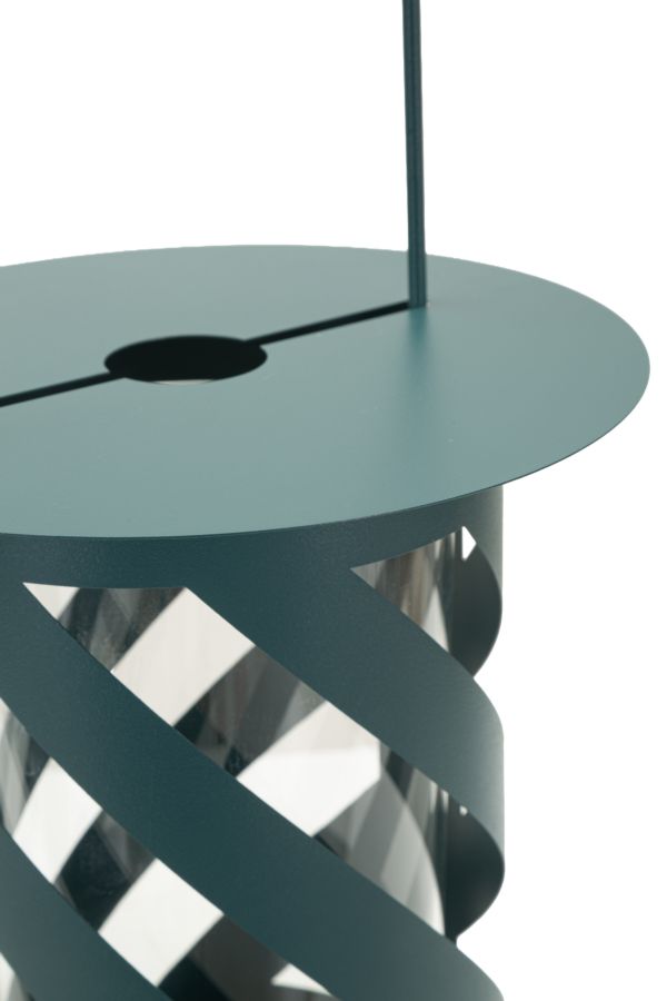 TWIST SATURN LANTERN TEAL CM Ø 23X43 - slika 3