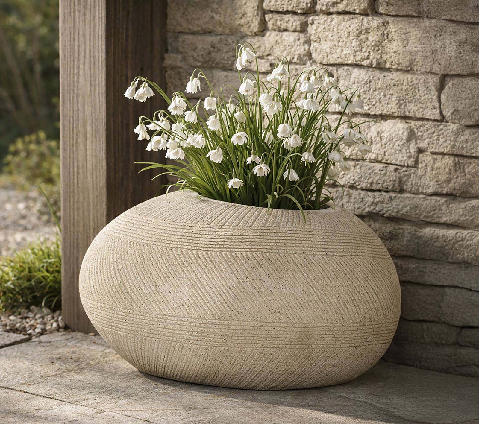 STONE VASE HOLDER CM 54,5X42,5X30 - slika 5